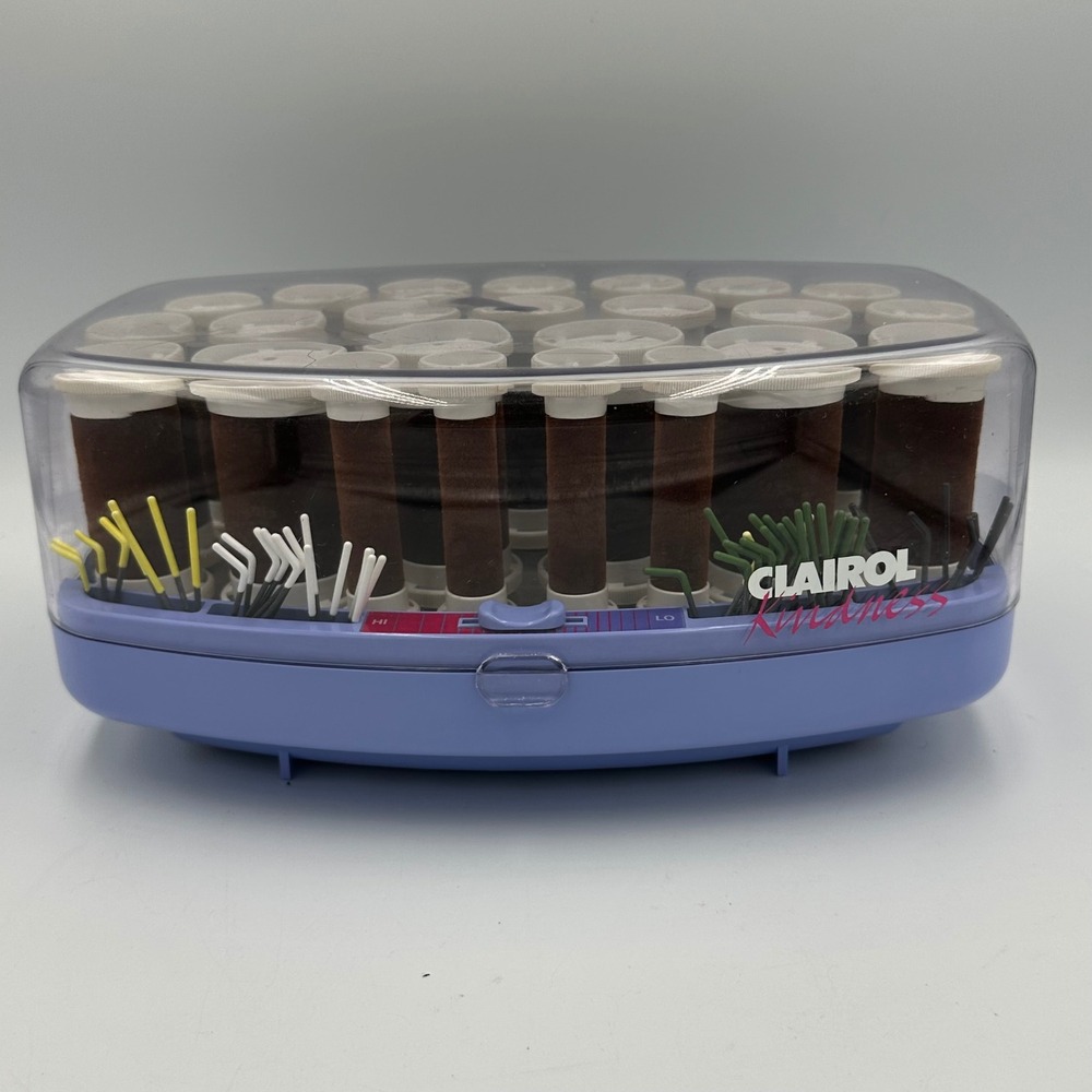 Clairol Kindness VH24 Velvet Flocked Hot Rollers Wax Core Denmark TESTED/WORKS‎
